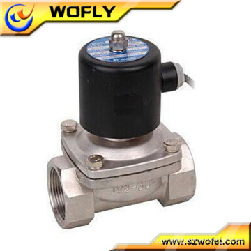 12v / 24v / 110v / 220v acero inoxidable material agua calentador válvula solenoide media presión y temperatura normal